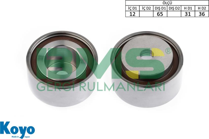 BMS 651 GERGİ RULMANI (12x65x31/36) FIAT;ALBEA-BRAVA-BRAVO-DOBLO-MAREA-MULTIPLA-PALIO-STILO , IVECO; , LANCIA;LYBRA-DELTA-DEDRA ,