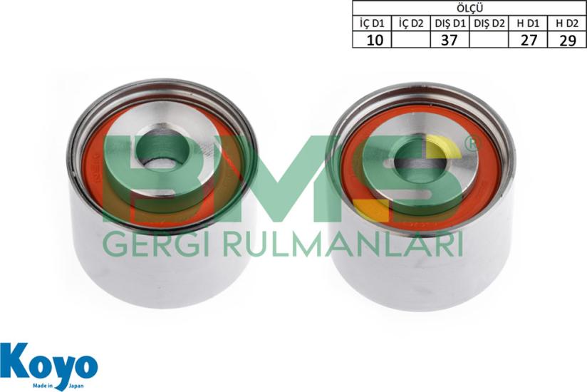 BMS 653 GERGİ RULMANI (10x37x27/29) CITREON;JUMPY-XSARA , FIAT;SCUDO , PEUGEOT;PARTNER-EXPERT-306-206 ,