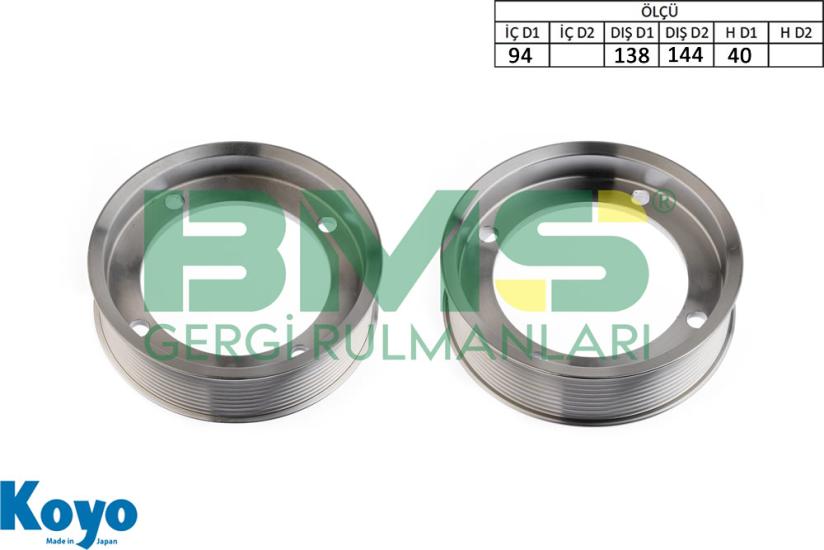 BMS 654 GERGİ RULMANI (94x138/144x40) RENAULT;PREMİUM II-KERAX-C/K/T , VOLVO;FM11-FMX ,