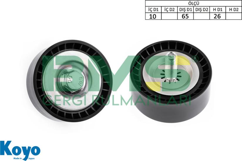 BMS 655 GERGİ RULMANI (10x65x26) CHEVROLET;AVEO-CRUZE-TRAX , OPEL;MOKKA-MERIVA-CORSA-ASTRA , VAUXHALL; ,