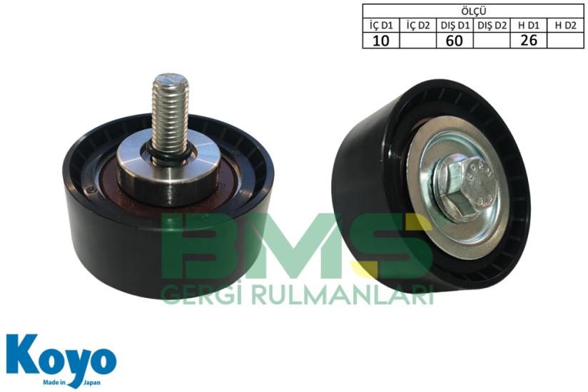 BMS 749 GERGİ RULMANI (10x60x26) CITROEN; BERLINGO-JUMPY-XSARA,FIAT; SCUDO,PEUGEOT; 206-306-EXPERT-PARTNER,