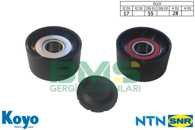 BMS 772 GERGİ RULMANI (17X55X28) AUDI; A4 Allroad- A5 Cabrio- A5 Sportback- A6 Allroad- A7 Sportback- A8 D5- Q7 , VW; AMAROK- TOUAREG