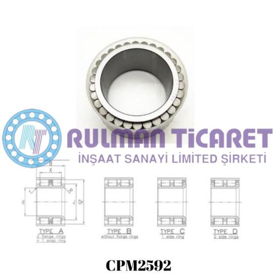 CPM2592 Silindirik Makaralı Rulman 44x61.6x34mm
