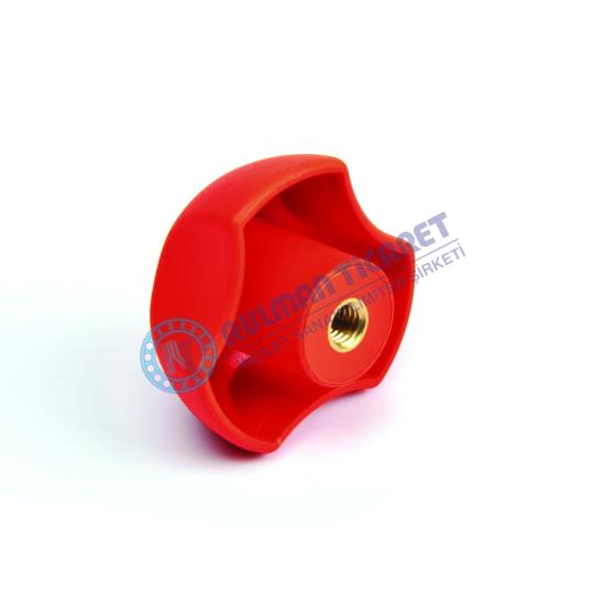 EMES PYBPk 6312 PLASTİK YONCA BURÇLU PİRİNÇ Kırmızı