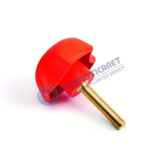 EMES PYCPk 500830 PLASTİK YONCA CIVATALI PİRİNÇ Kırmızı