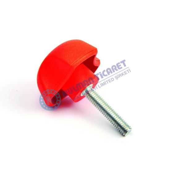 EMES PYCk 400820 PLASTİK YONCA CIVATALI Kırmızı