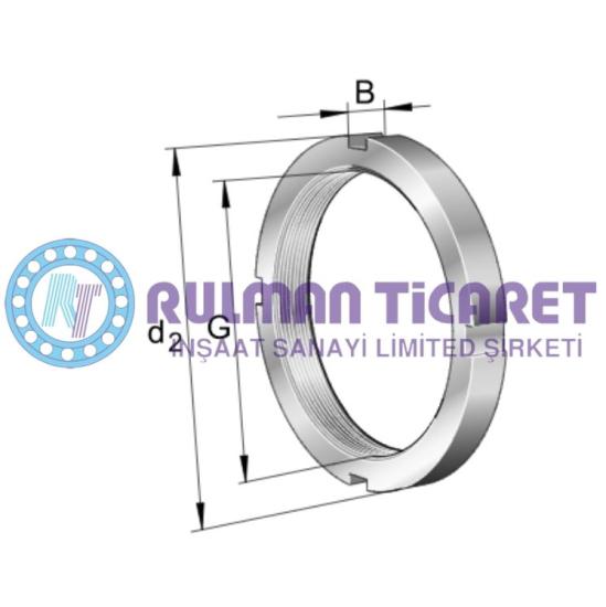 BMS KM 25 Kontra Somun M125x2 – MB Kilit Rondelalı Endüstriyel Kilit Somunu