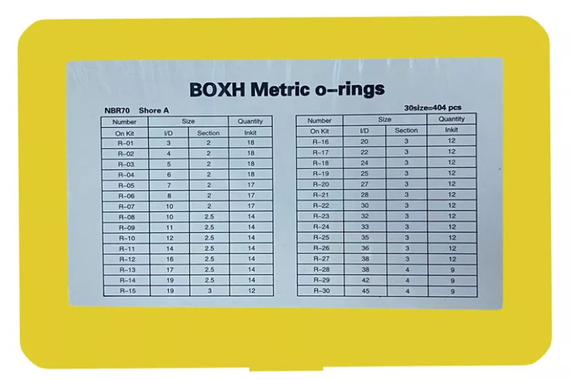 Box H 30 Ölçü 382 Parça Metrik Ölçülü Oring Seti