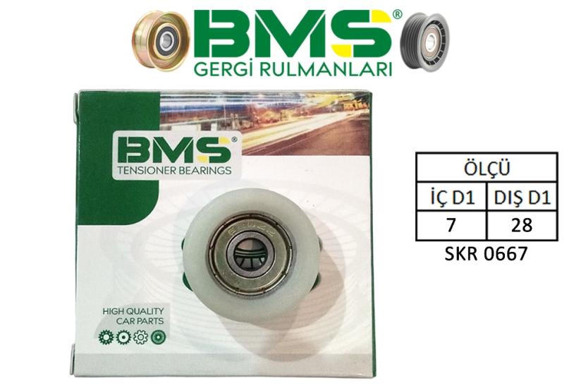 BMS+ SKR0667 SÜRGÜLÜ KAPI RULMANI (7X28)